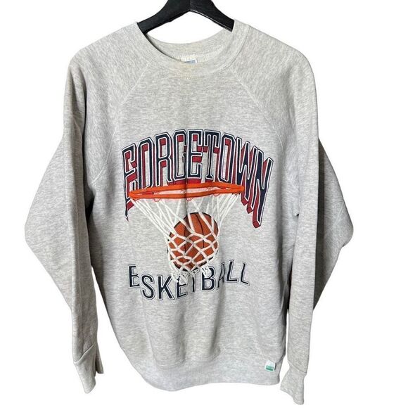 VTG Georgetown Basketball Crewneck Large - Picture 1 of 5